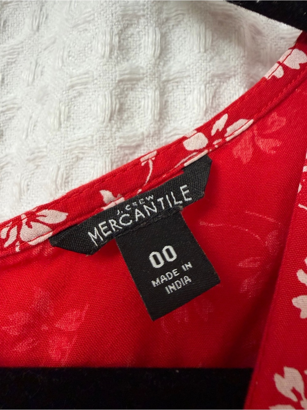 J. Crew Red Floral High-Low Dress